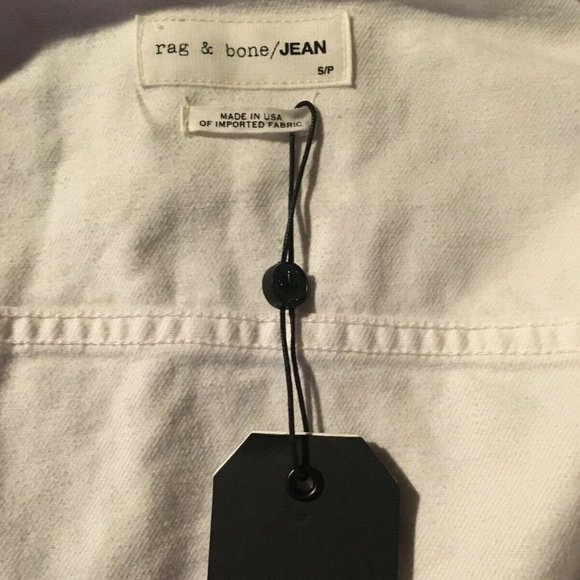Rag and Bone Women's White Nico Denim Jacket Size S NWT - Picture 4 of 10